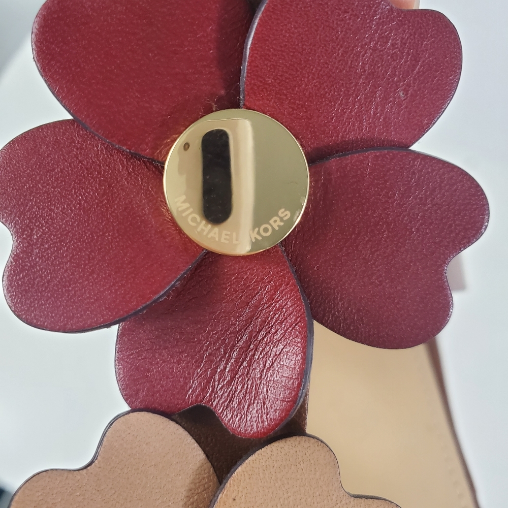 MICHAEL KORS Leather + Wood Flower Strappy Cage Heels / Sandals - Picture 2 of 16